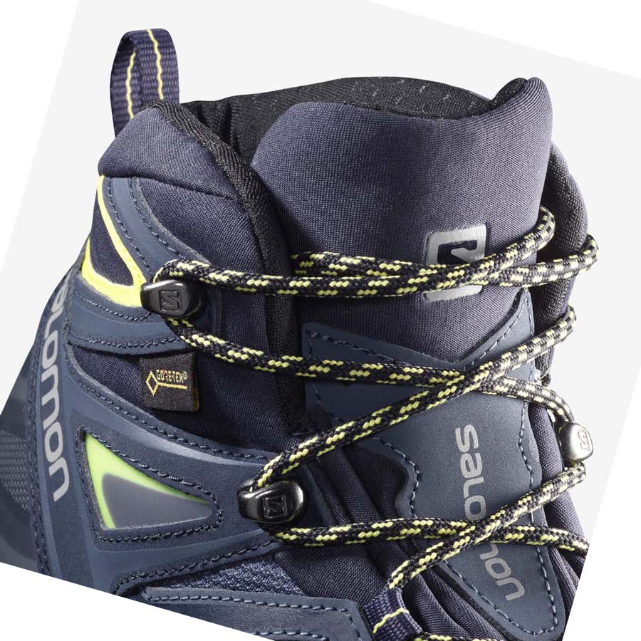 Salomon WoX ULTRA 3 WIDE MID GORE-TEX Kadın Yürüyüş Ayakkabısı Mavi | TR 2814TCE